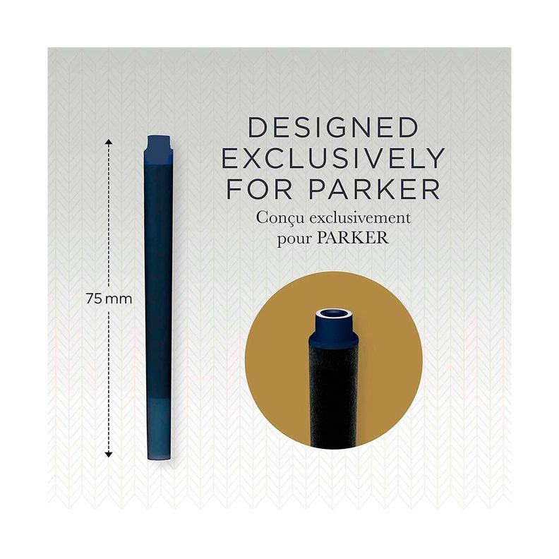 5 Repuestos Parker Quink Para Plumas Cartuchos Tinta Morado-2