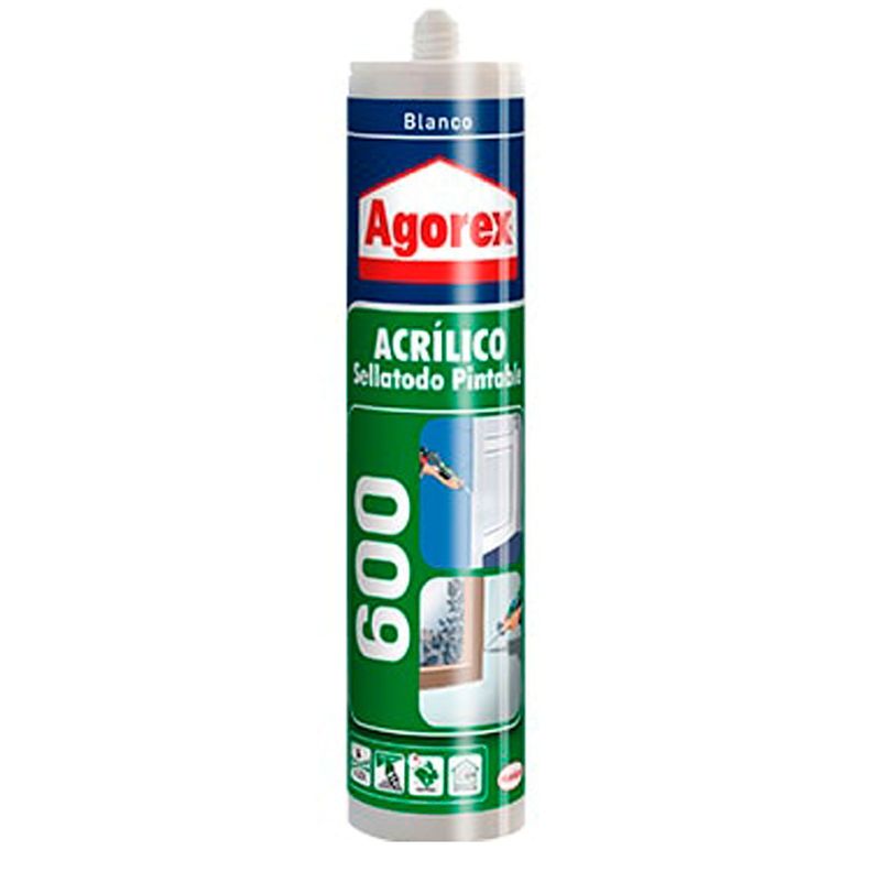 Sellante Profesional Acrilico Agorex 600 Blanco 300Ml-2