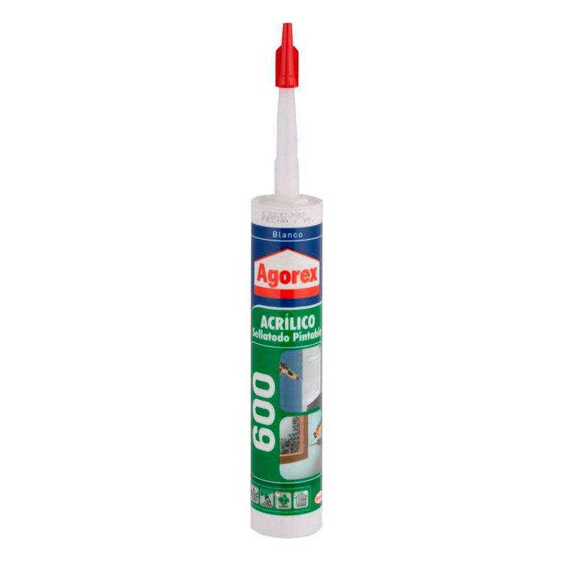 Sellante Profesional Acrilico Agorex 600 Blanco 300Ml-0