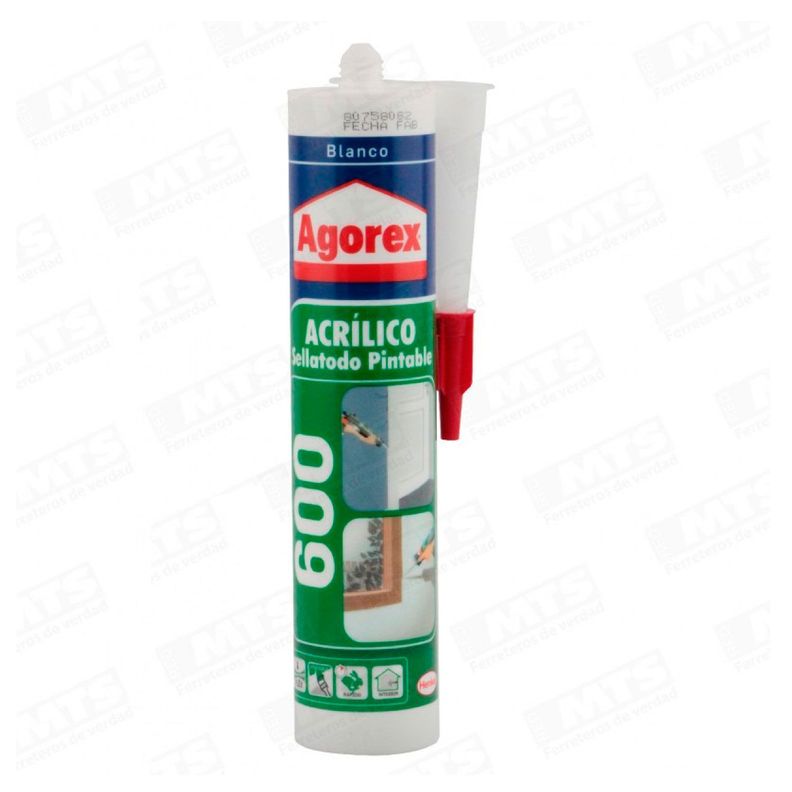 Sellante Profesional Acrilico Agorex 600 Blanco 300Ml-1