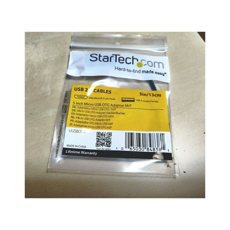 Adaptador 12Cm Micro Usb Macho A Usb A Hembra OTG Startech-3