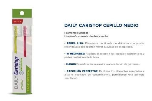 2 Cepillo Dental Medio Protector Daily Caristop-1