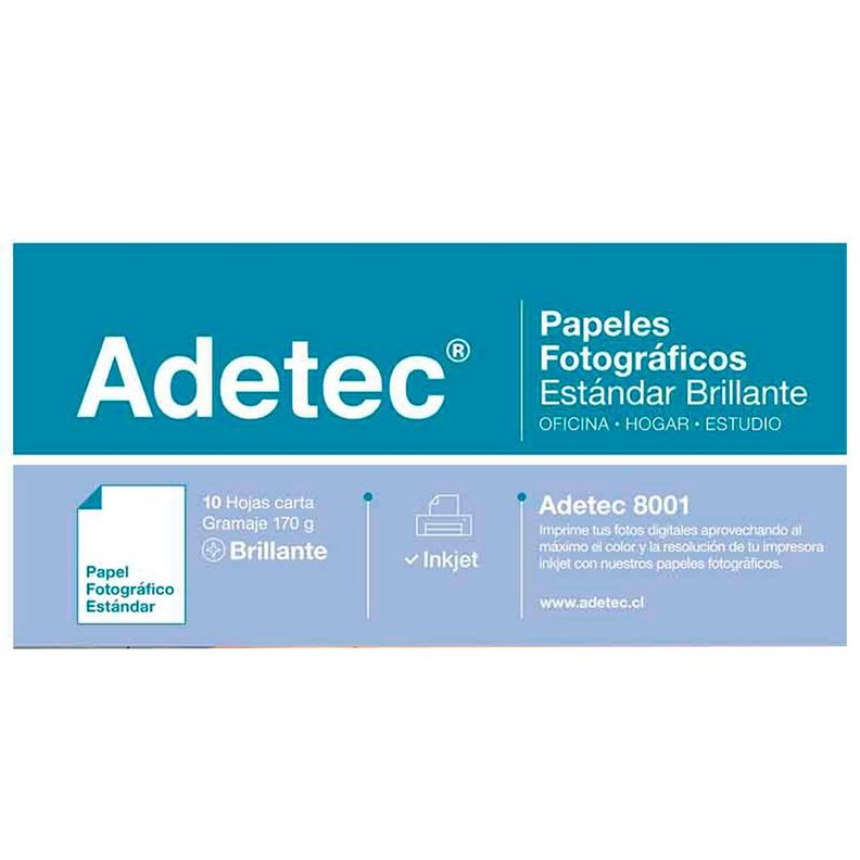 Papel Fotográfico Inkjet  Carta Brillante 170gr 10 hojas-3