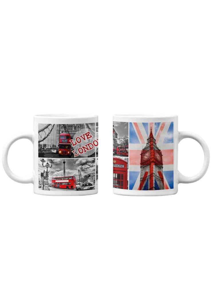 Tazones tazas blancas Love London Londres Vintage-0