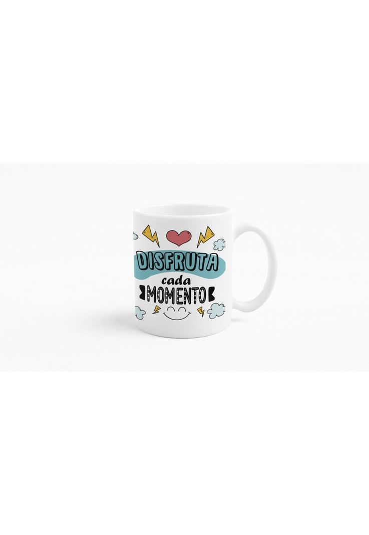Tazones tazas blancas Disfruta cada momento Motivacional-2