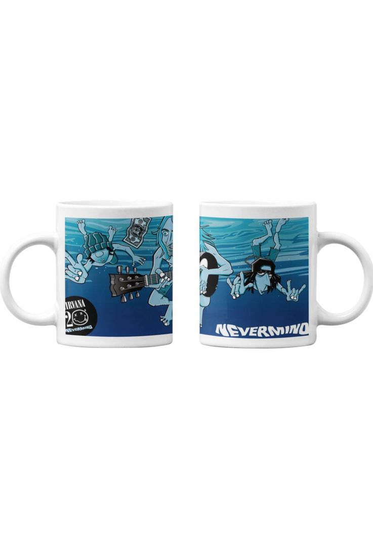Tazones tazas blancas Nirvana Nevermind Bandas de Rock-0