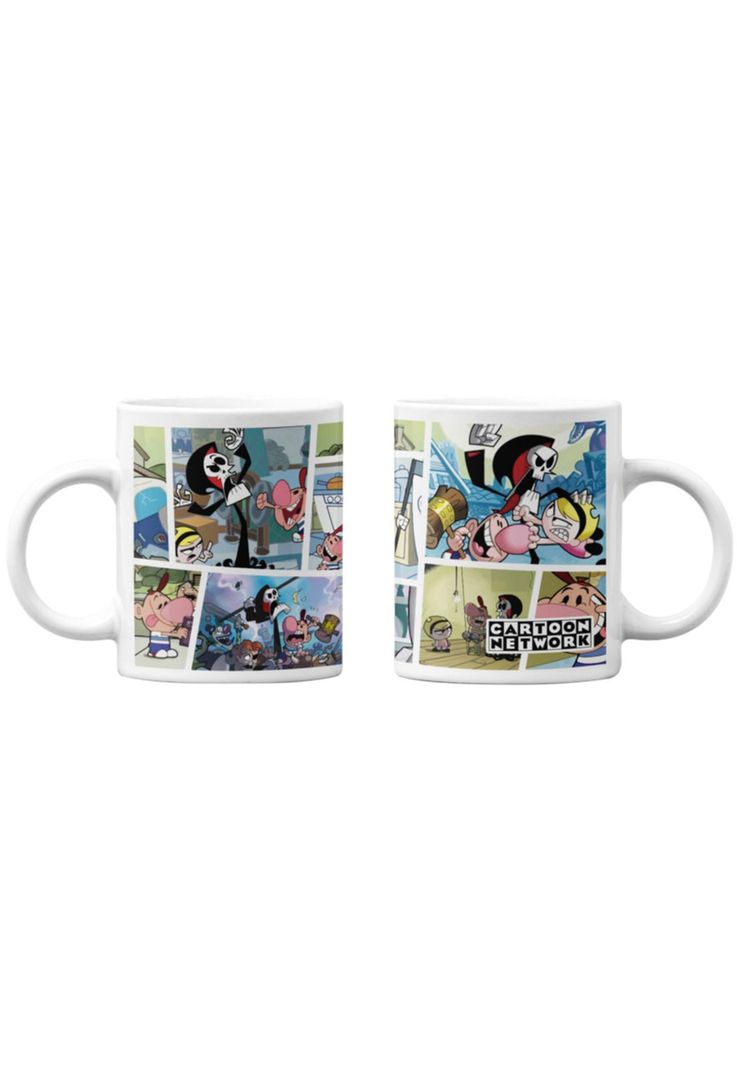 Tazones tazas blancas Cartoon Network Billy y Mandy-0