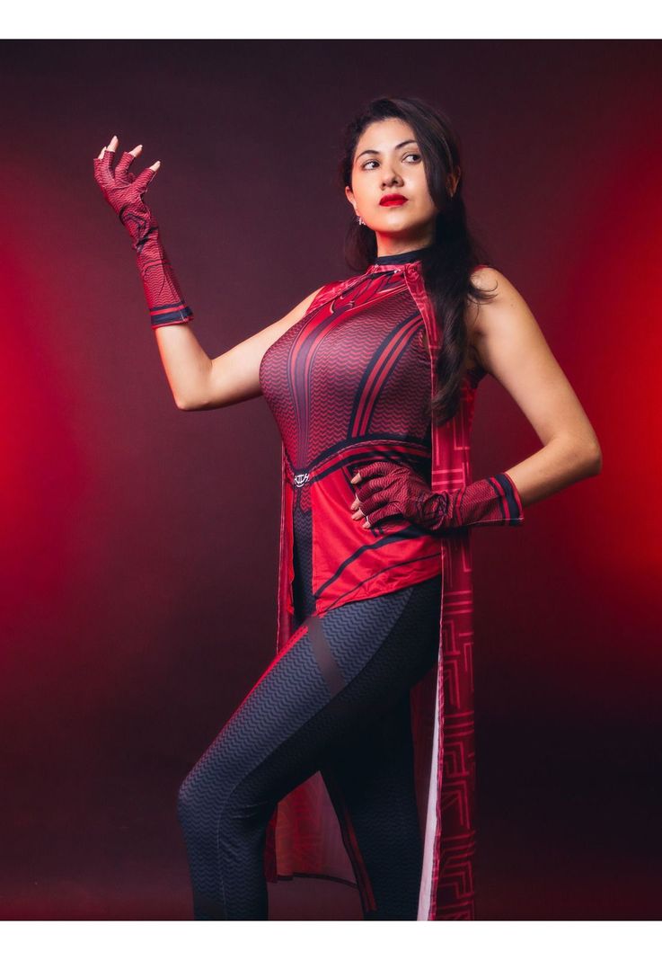 Disfraz Cosplay Bruja Escarlata de Wanda Visión Marvel-1