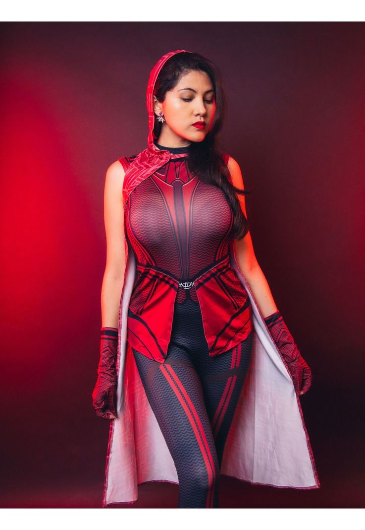 Disfraz Cosplay Bruja Escarlata de Wanda Visión Marvel-3