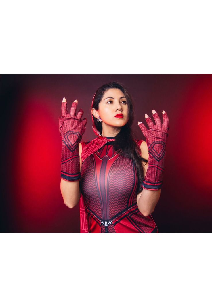 Disfraz Cosplay Bruja Escarlata de Wanda Visión Marvel-4