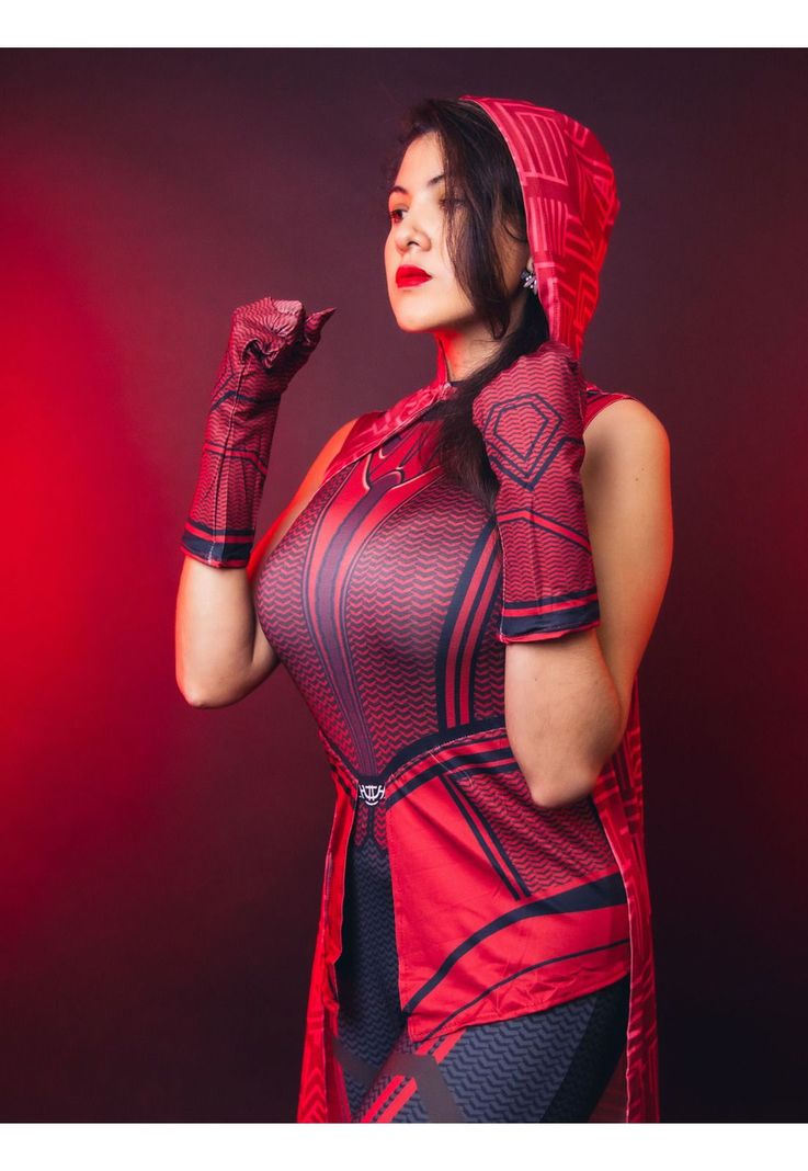 Disfraz Cosplay Bruja Escarlata de Wanda Visión Marvel-5