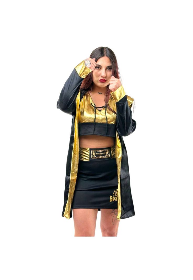 Disfraz Cosplay Boxeadora Profesional Campeona Boxear-0