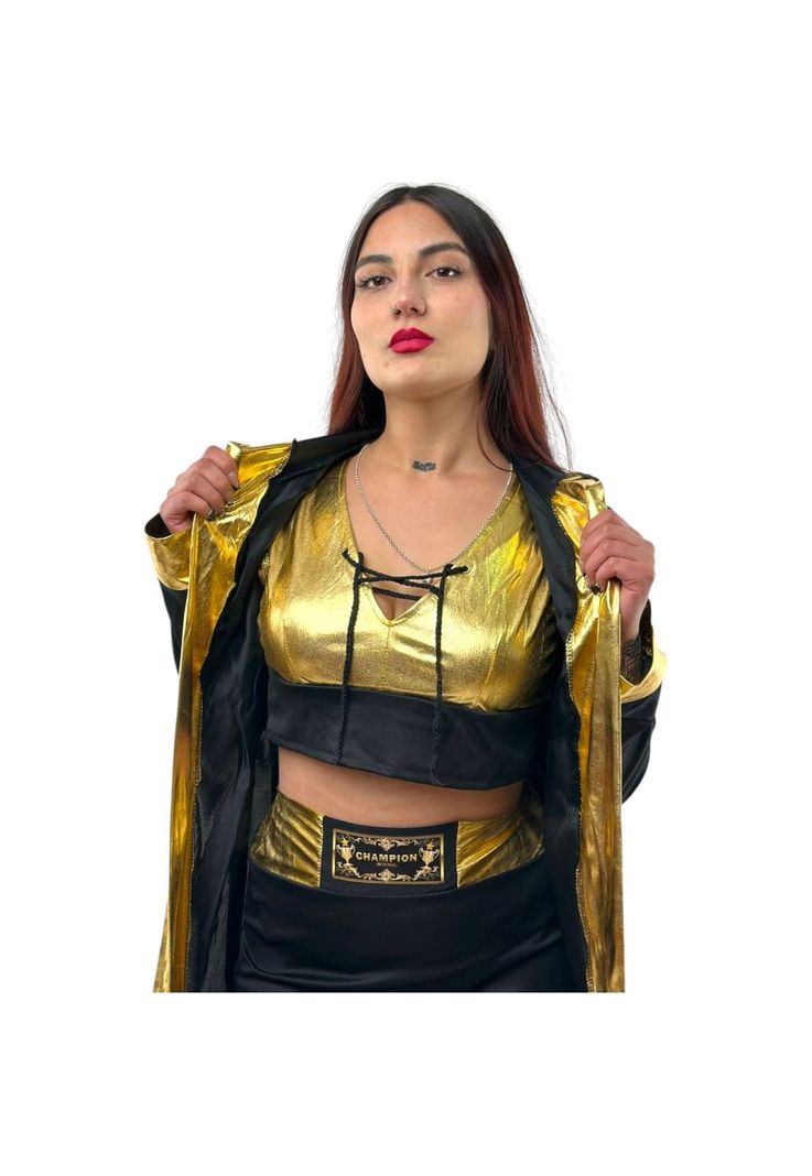 Disfraz Cosplay Boxeadora Profesional Campeona Boxear-4