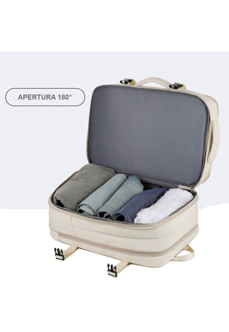 Mochila de viaje expandible 39 L Off white TitanFit-6