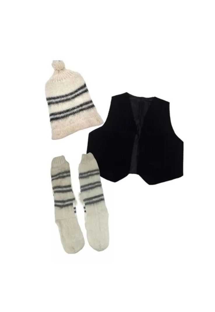 Vestimenta Chilote Para Niño Chaleco Con Gorro Y Calcetin-0