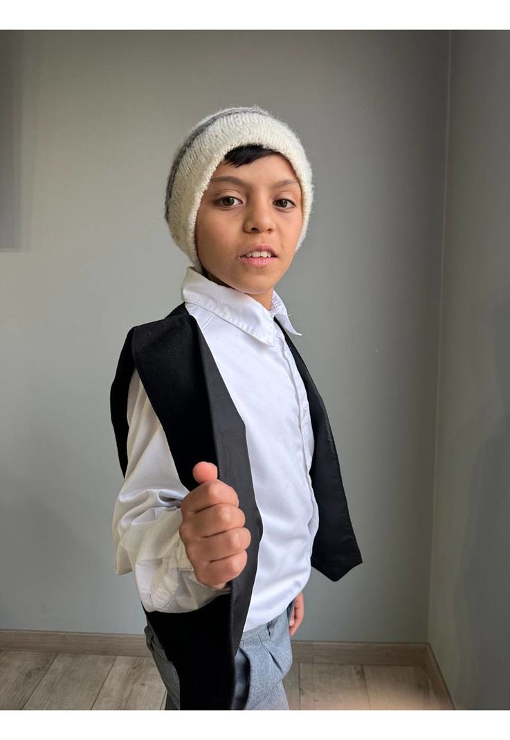 Vestimenta Chilote Para Niño Chaleco Con Gorro Y Calcetin-8
