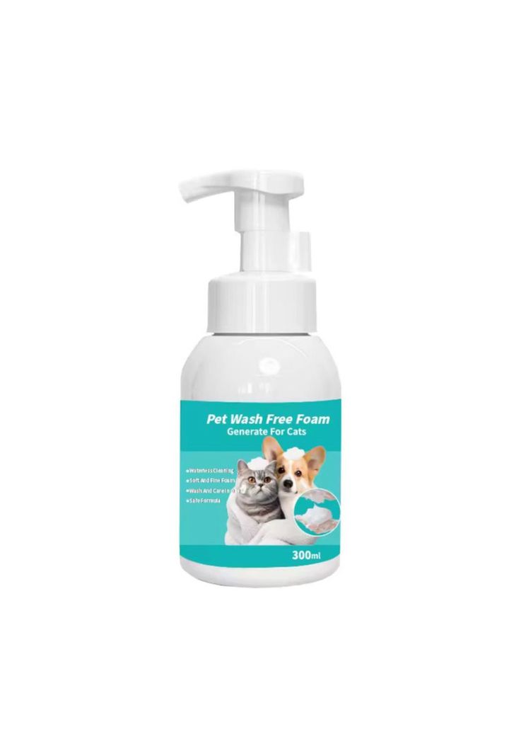 Espuma para Bañar sin lavado para mascotas 300 ML-0