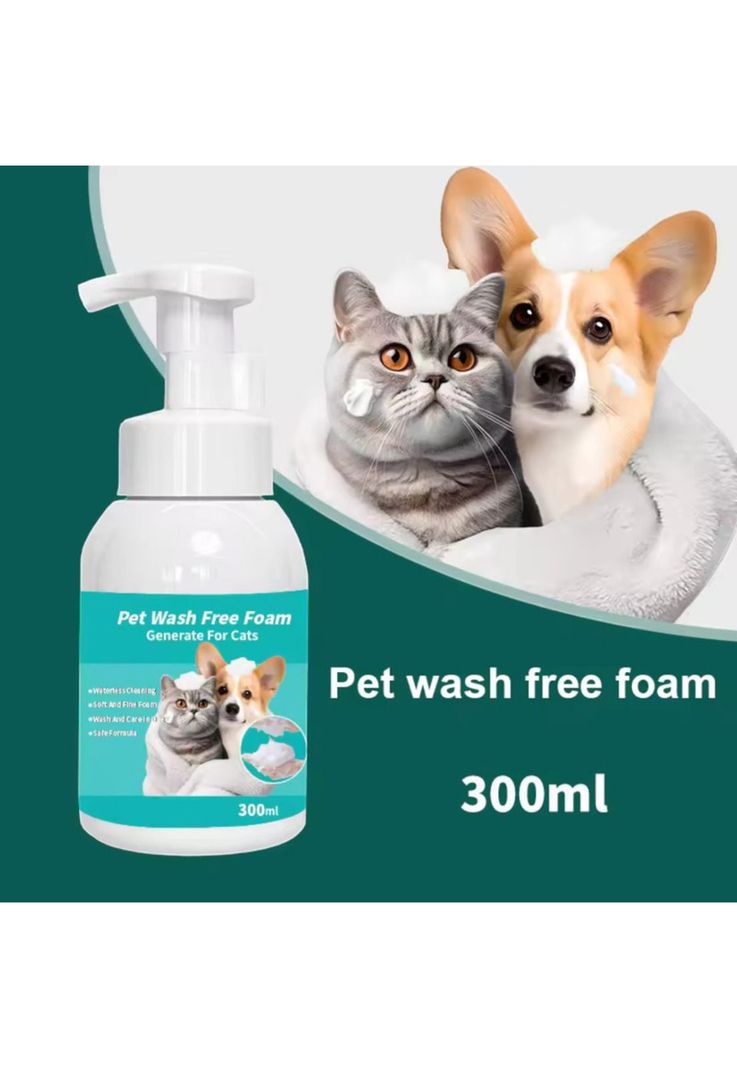 Espuma para Bañar sin lavado para mascotas 300 ML-2