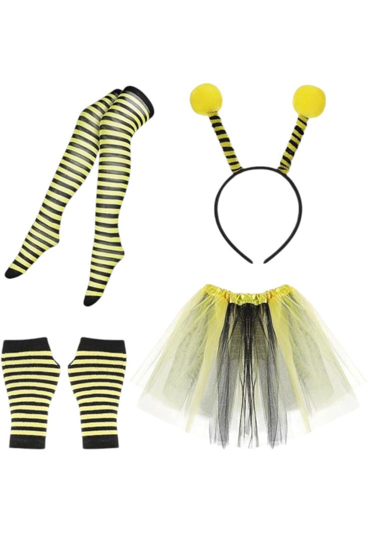 Accesorios Disfraz Abeja Animal Cintillo Guantes Cosplay mas-0