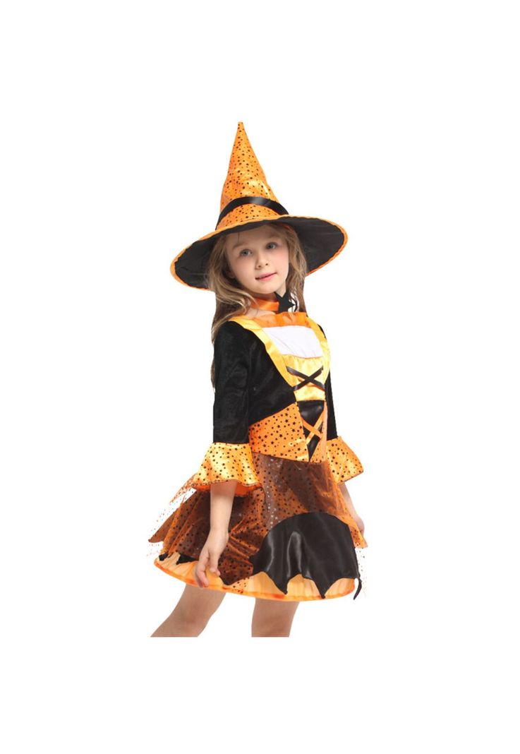 Disfraz Infantil Cosplay Bruja Calabaza -0