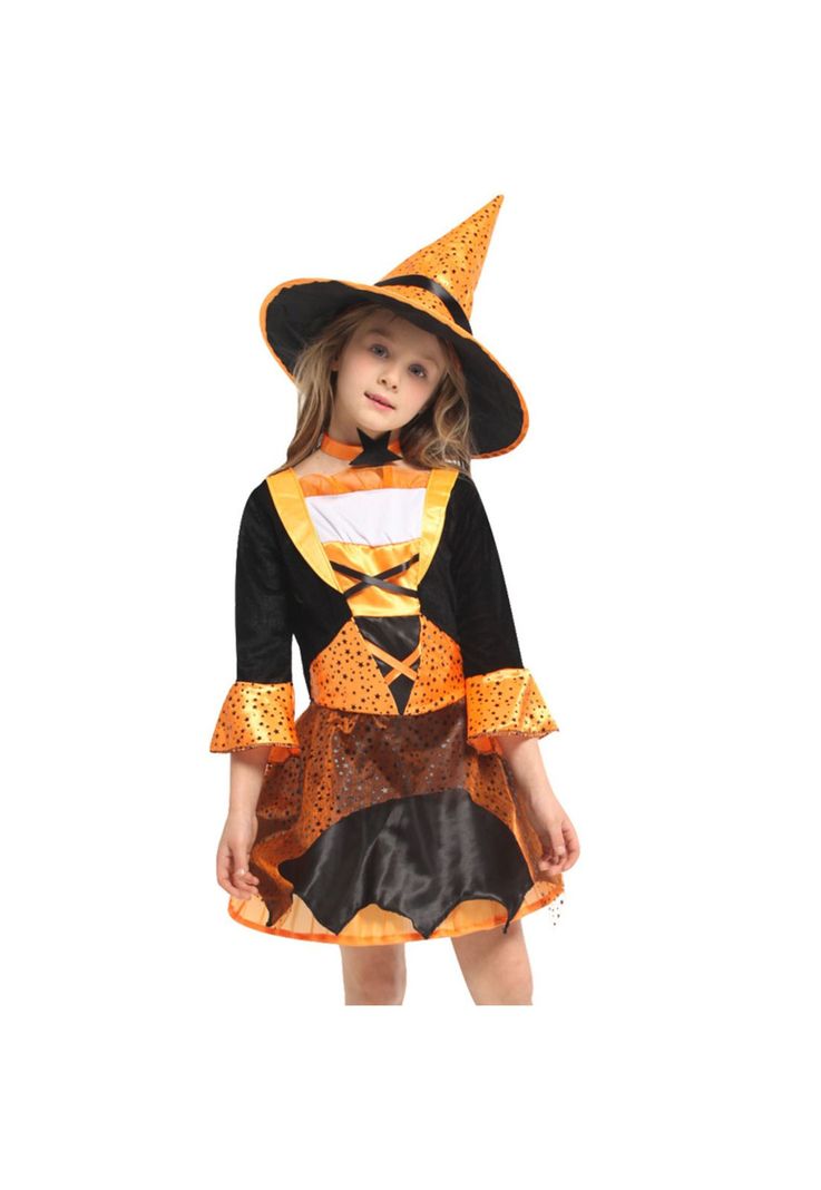 Disfraz Infantil Cosplay Bruja Calabaza -1