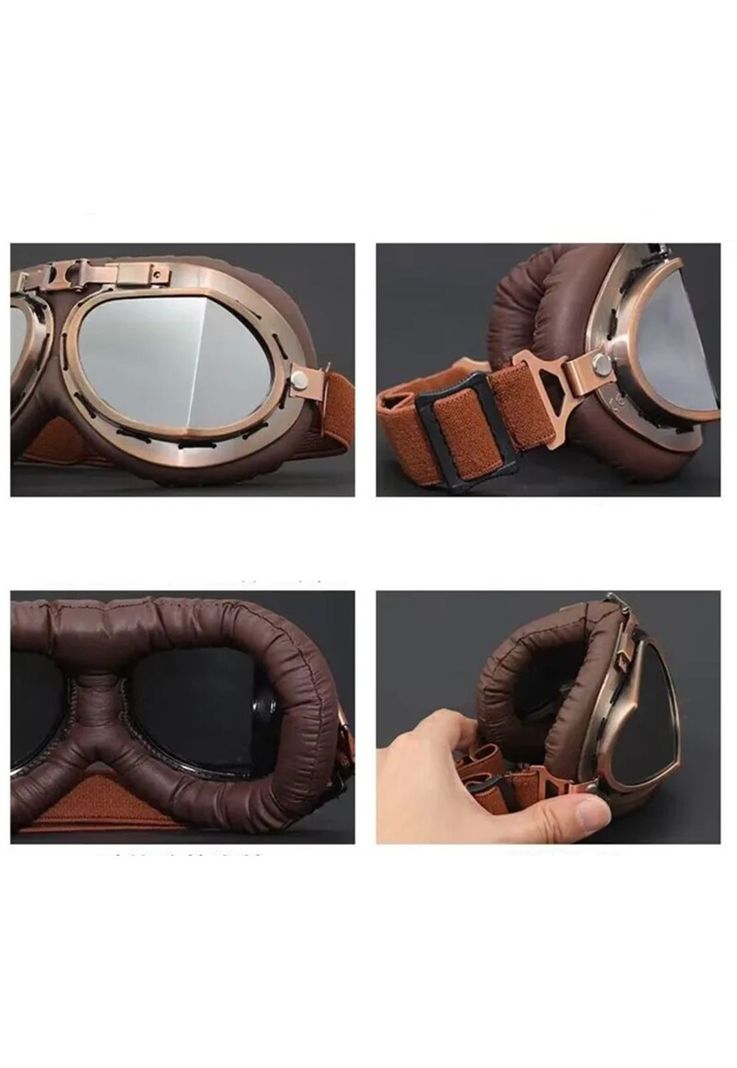 Cosplay Gafas De Moto Vintage Piloto Steampunk-7