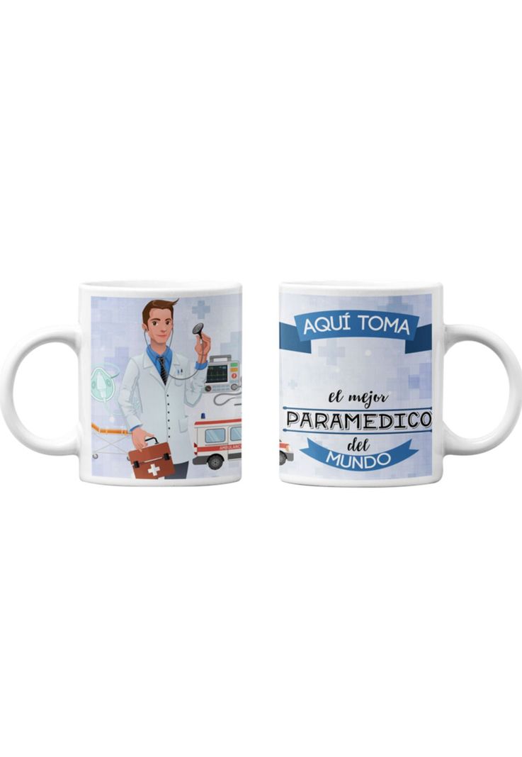 Tazones tazas blancas Para el Paramedico Personalizado-0