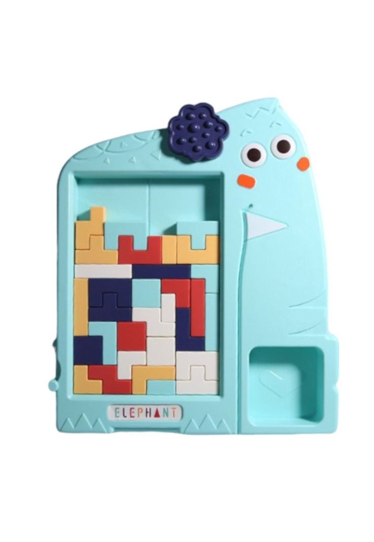 Juguete Tetris Rompecabezas Elefante para Niños-0