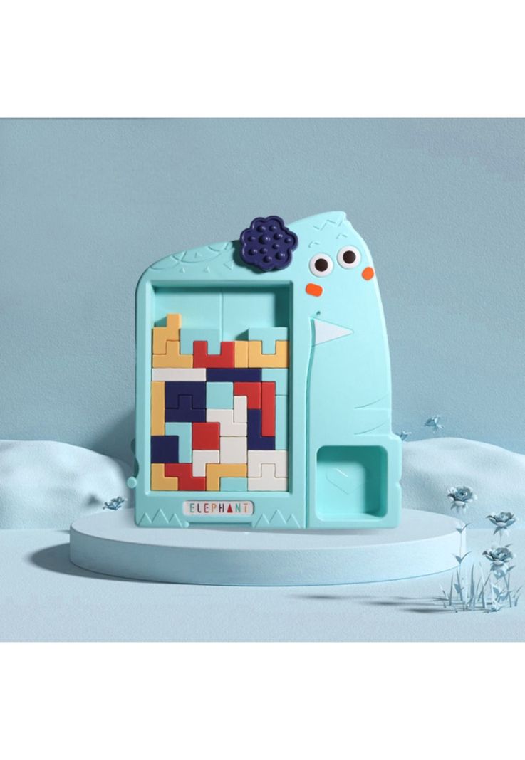 Juguete Tetris Rompecabezas Elefante para Niños-1