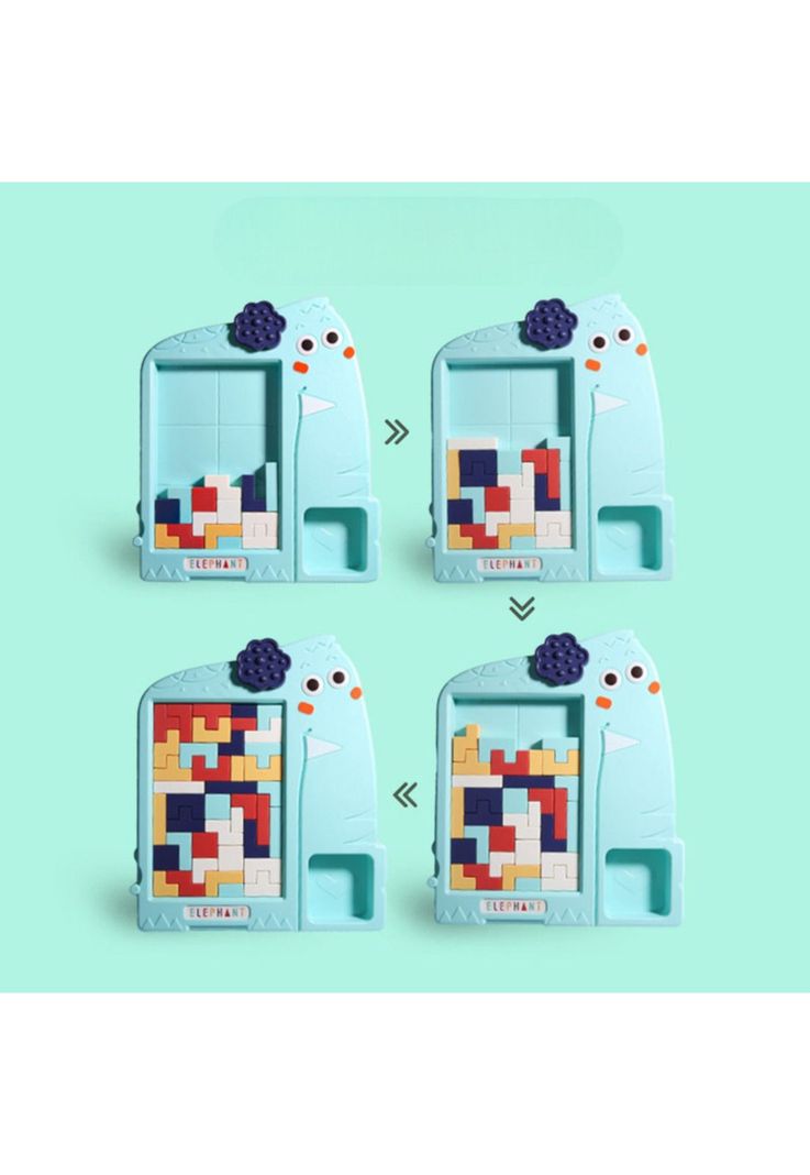 Juguete Tetris Rompecabezas Elefante para Niños-5