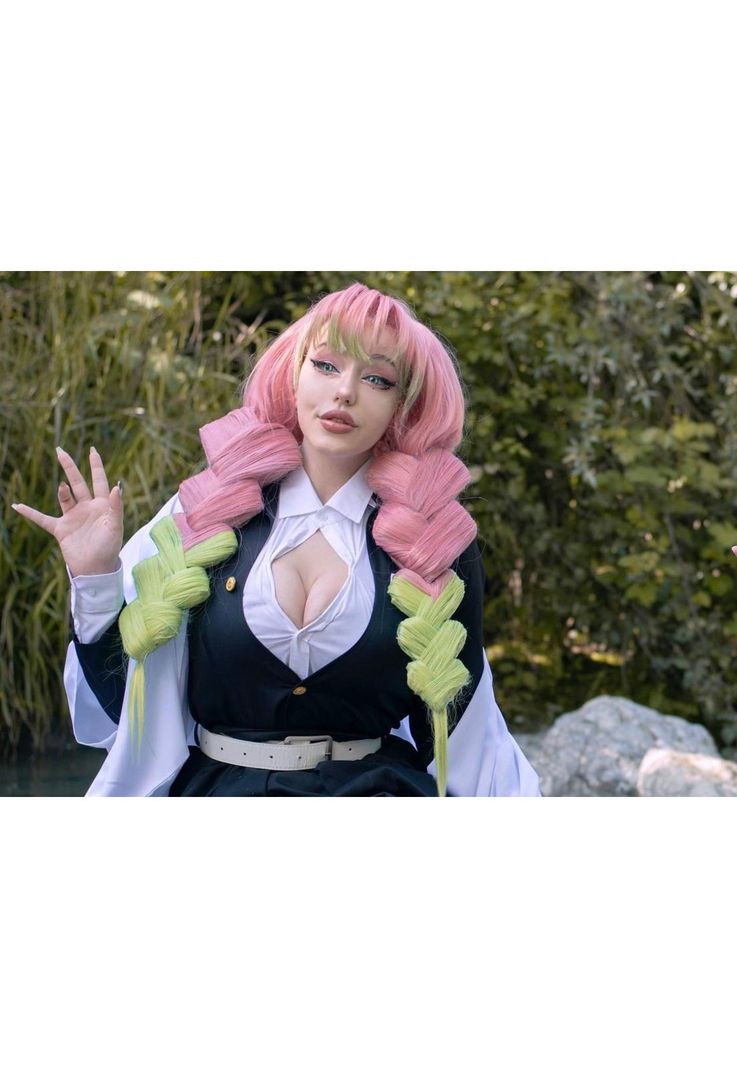 Cosplays Mitsuri Kanroji Pilar Cosplay Kimetsu no Yaiba-4