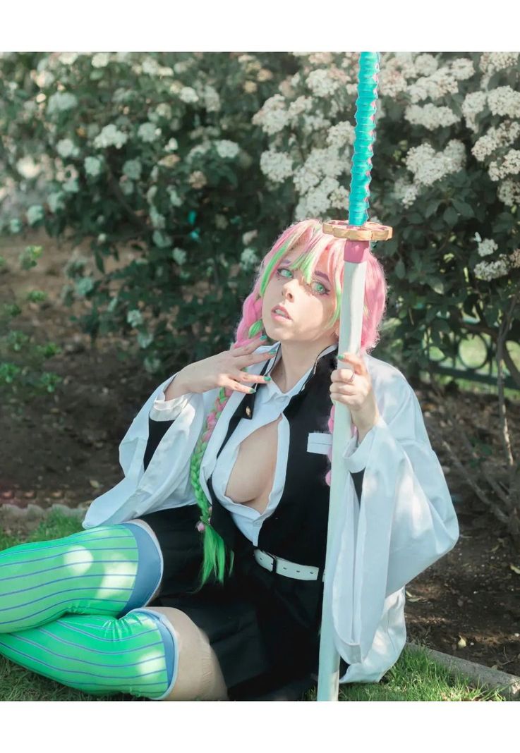 Cosplays Mitsuri Kanroji Pilar Cosplay Kimetsu no Yaiba-5