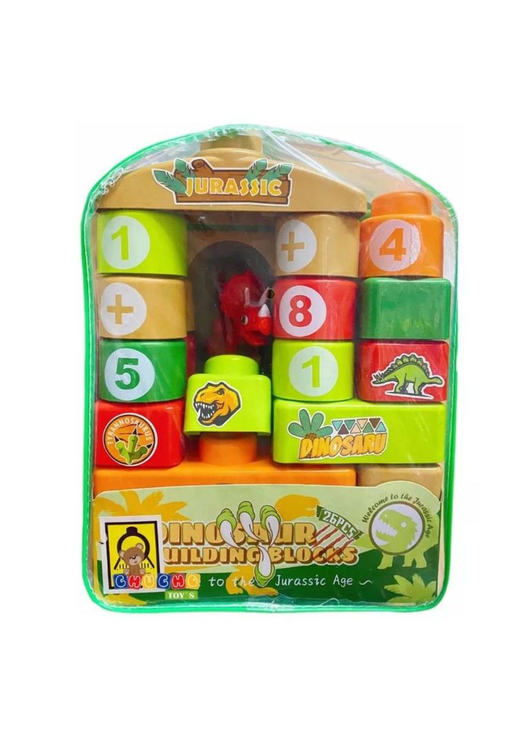 Juguete Bloque 22 Piezas Dinosaurios para niños-2