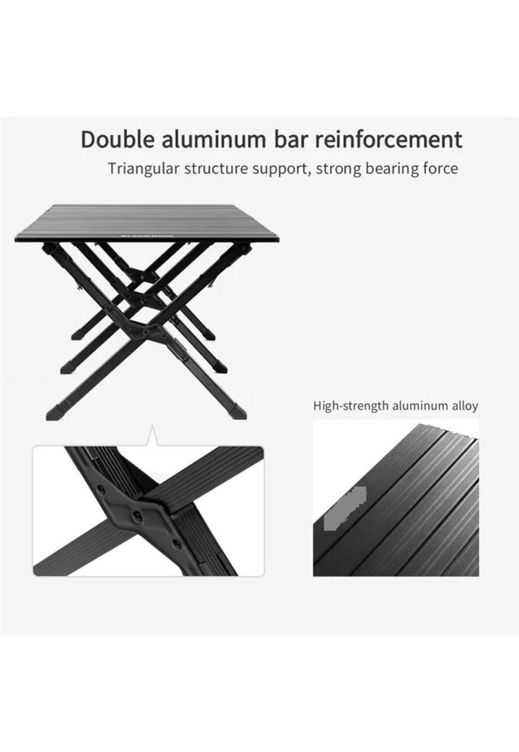 Mesa Plegable Portátil Camping Black Wild 120x60cm-3