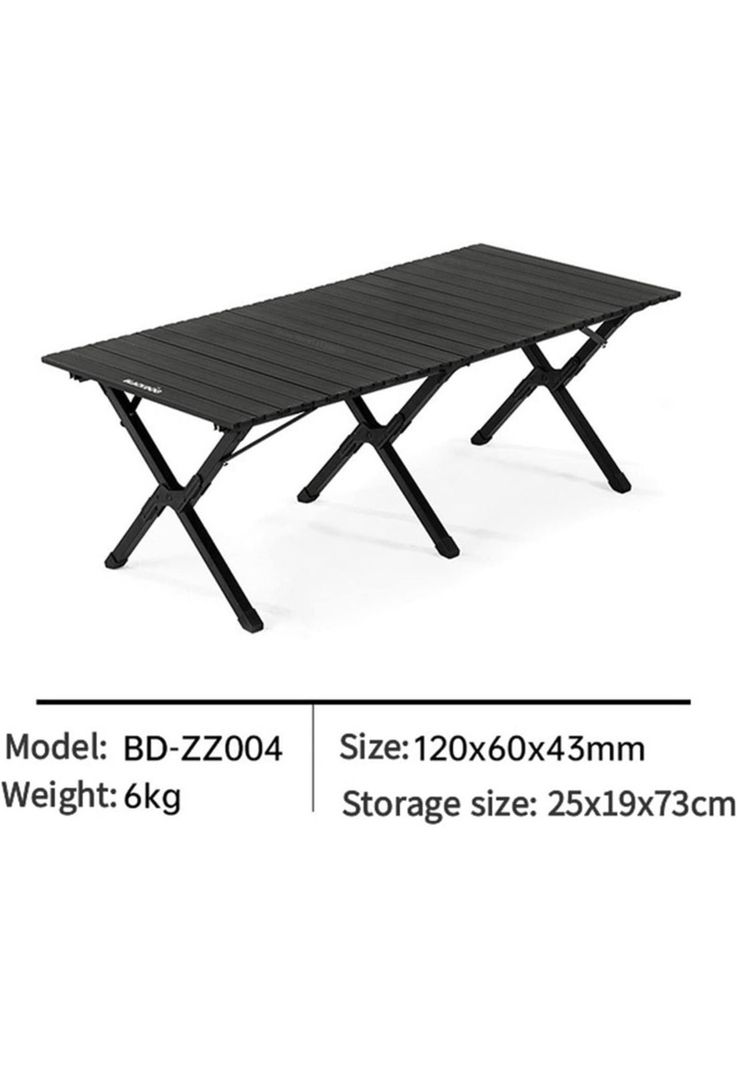 Mesa Plegable Portátil Camping Black Wild 120x60cm-4