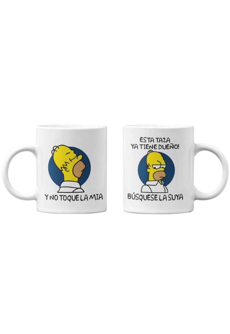 Tazones tazas blancas Homero Esta Taza Tiene Dueño-0