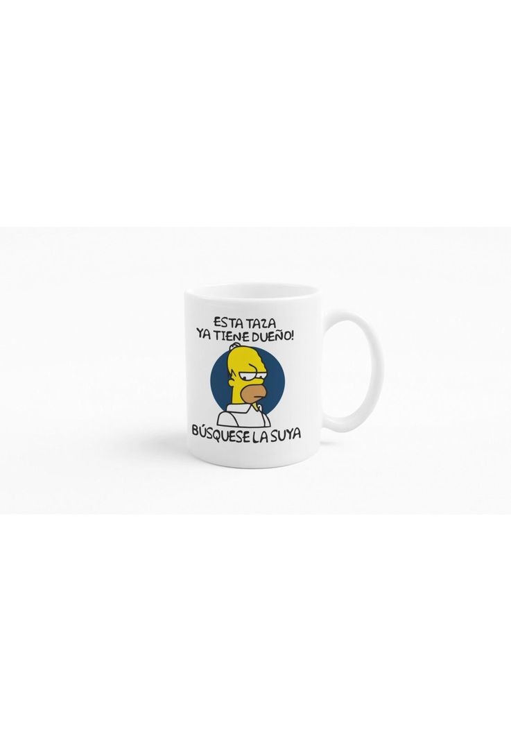 Tazones tazas blancas Homero Esta Taza Tiene Dueño-2