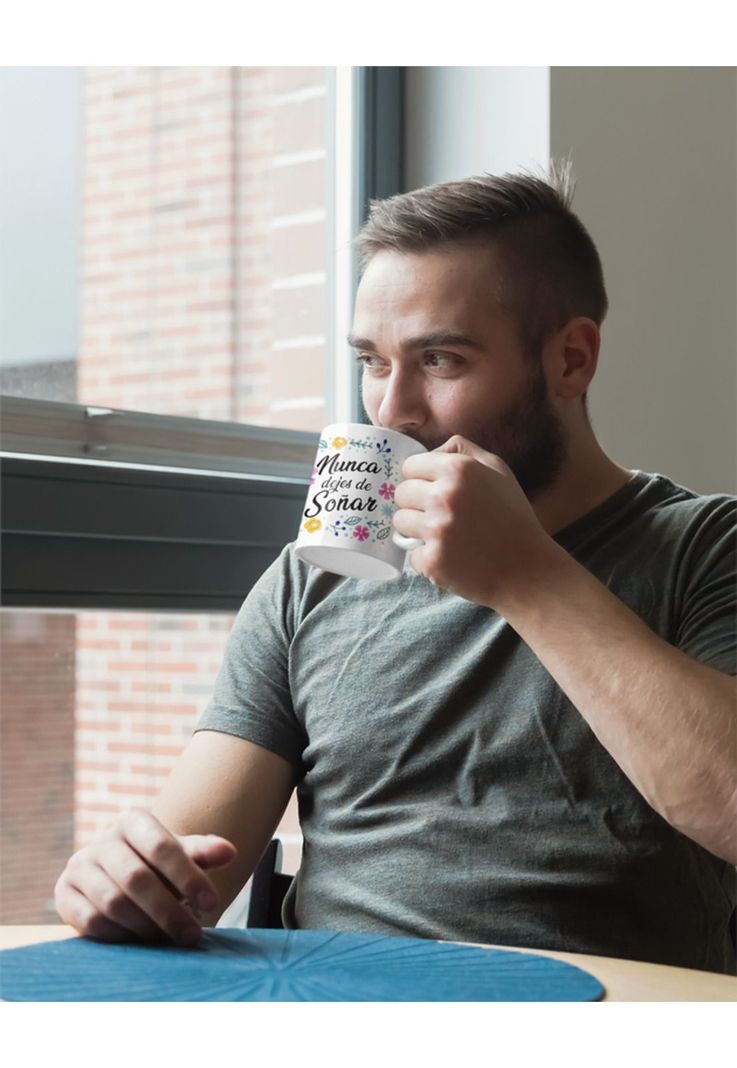 Tazones tazas blancas Nunca dejes de soñar Motivacional-1