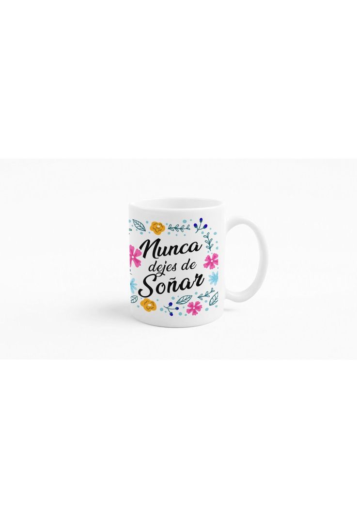 Tazones tazas blancas Nunca dejes de soñar Motivacional-2