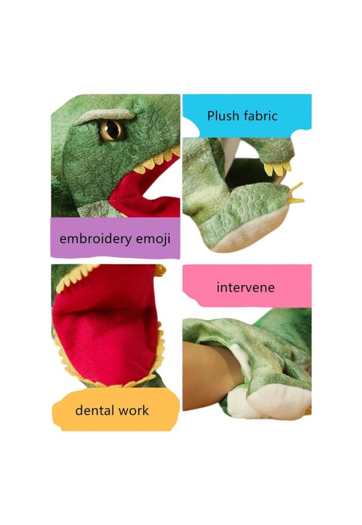 Peluche Titere Dinosaurio Verde-2