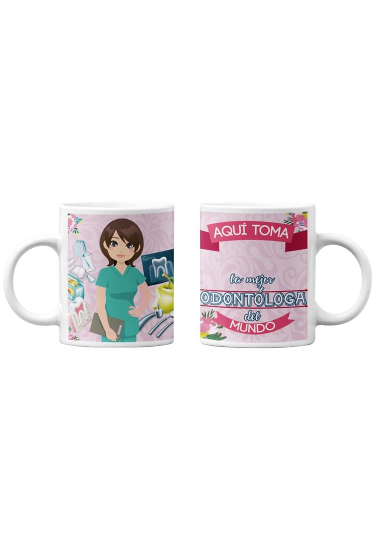 Tazones tazas blancas Para el Odontologa Personalizado-0