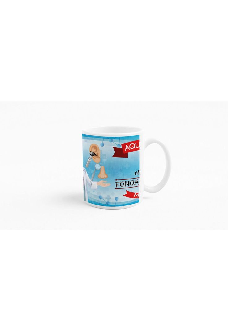 Tazones tazas blancas Para Fonoaudiologo Personalizado-2