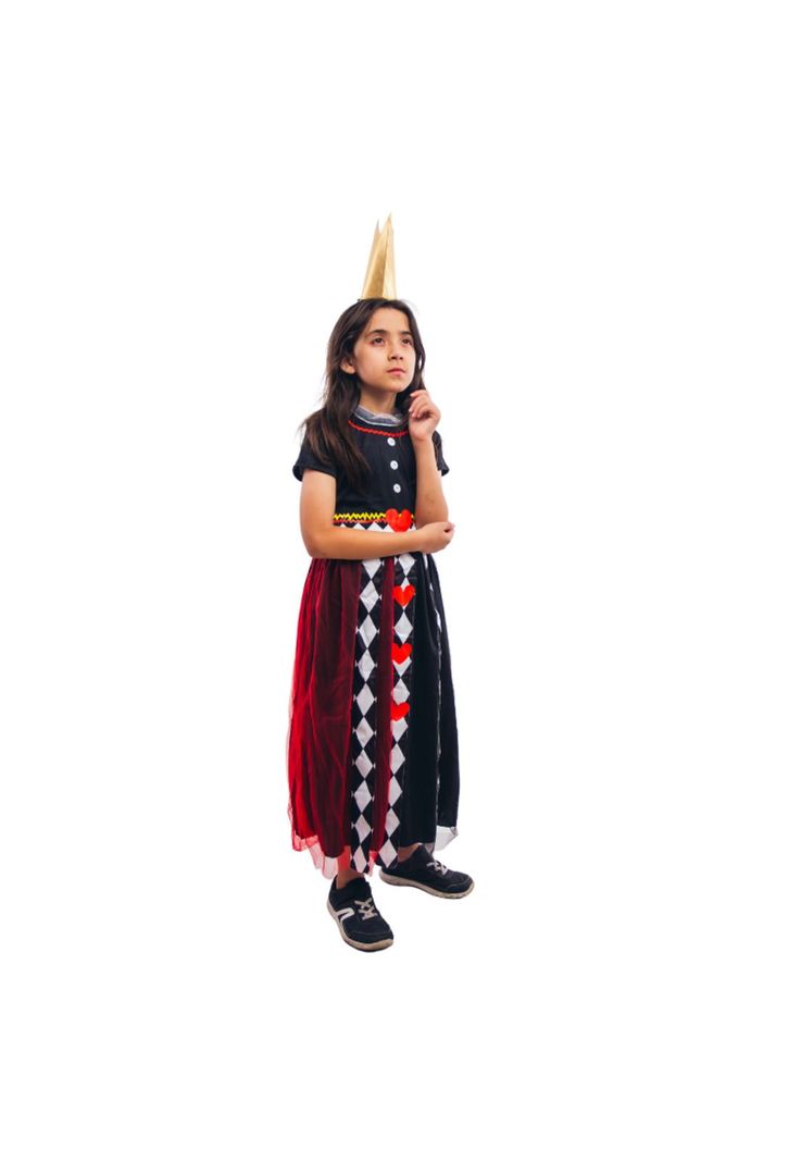 Disfraz Infantil Niña Reina de Los Corazones Alicia-0