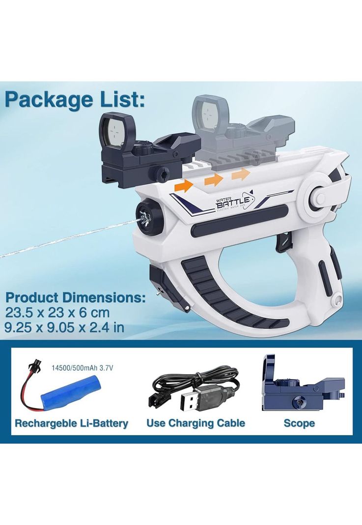 Pistola de Agua Premium con Mira Electrica-4
