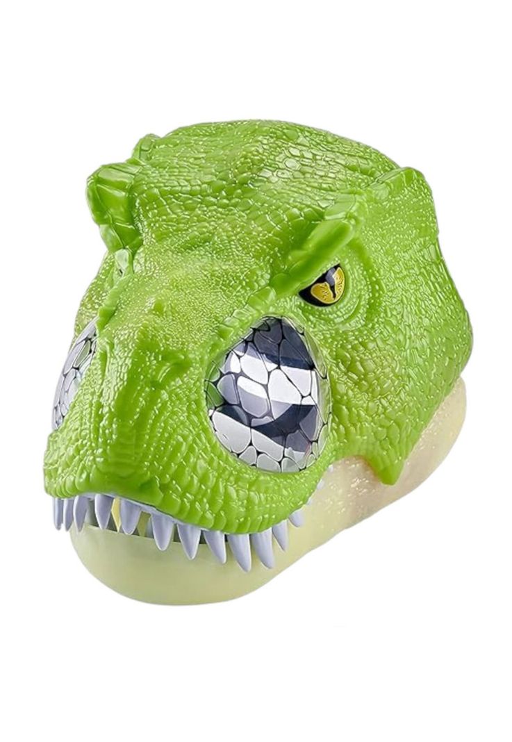 Mascara Infantil De Dinosaurio Rex Neón Luz Y Movimiento-0
