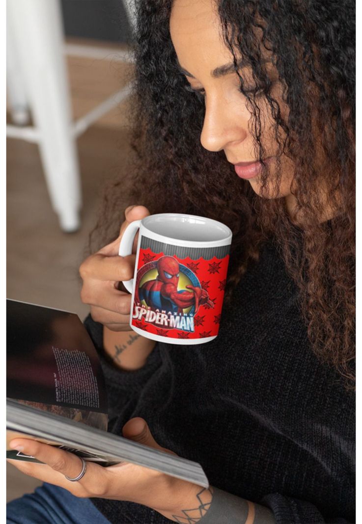 Tazones tazas blancas El Increible Hombre Araña Spiderman-1