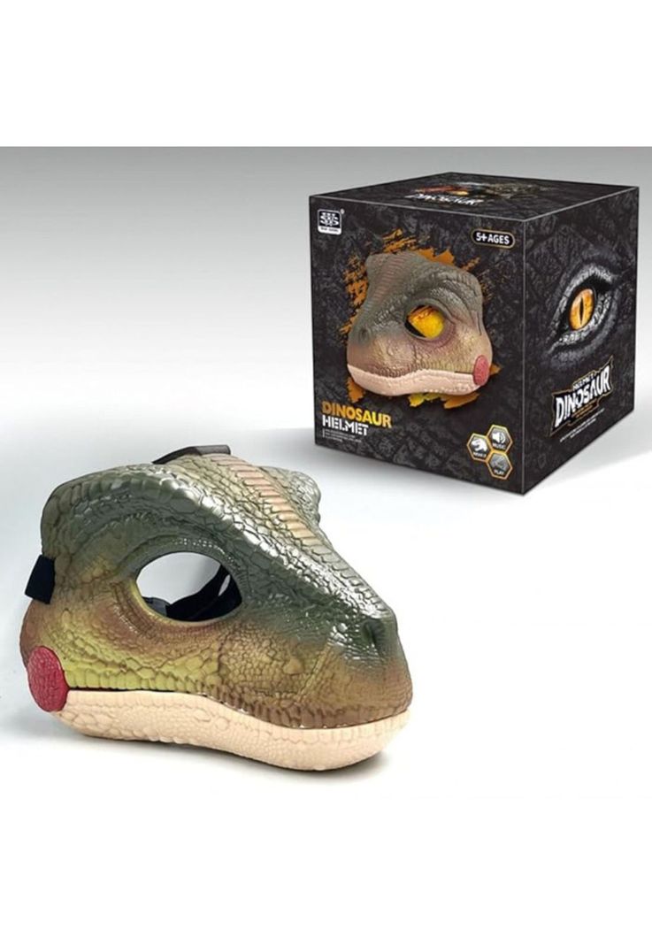 Mascara Infantil De Dinosaurio Luz Sonido Y Movimiento Boca-0