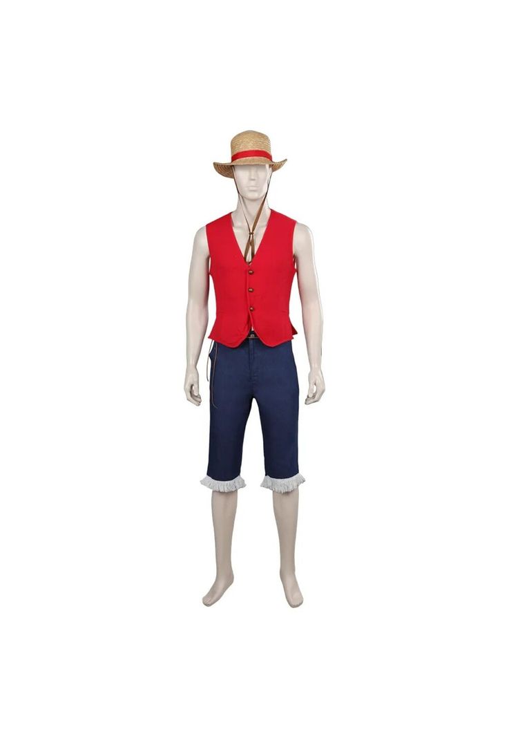 Disfraz Monkey D Luffy + Sombrero Incluido - Disfraz One Piece-0