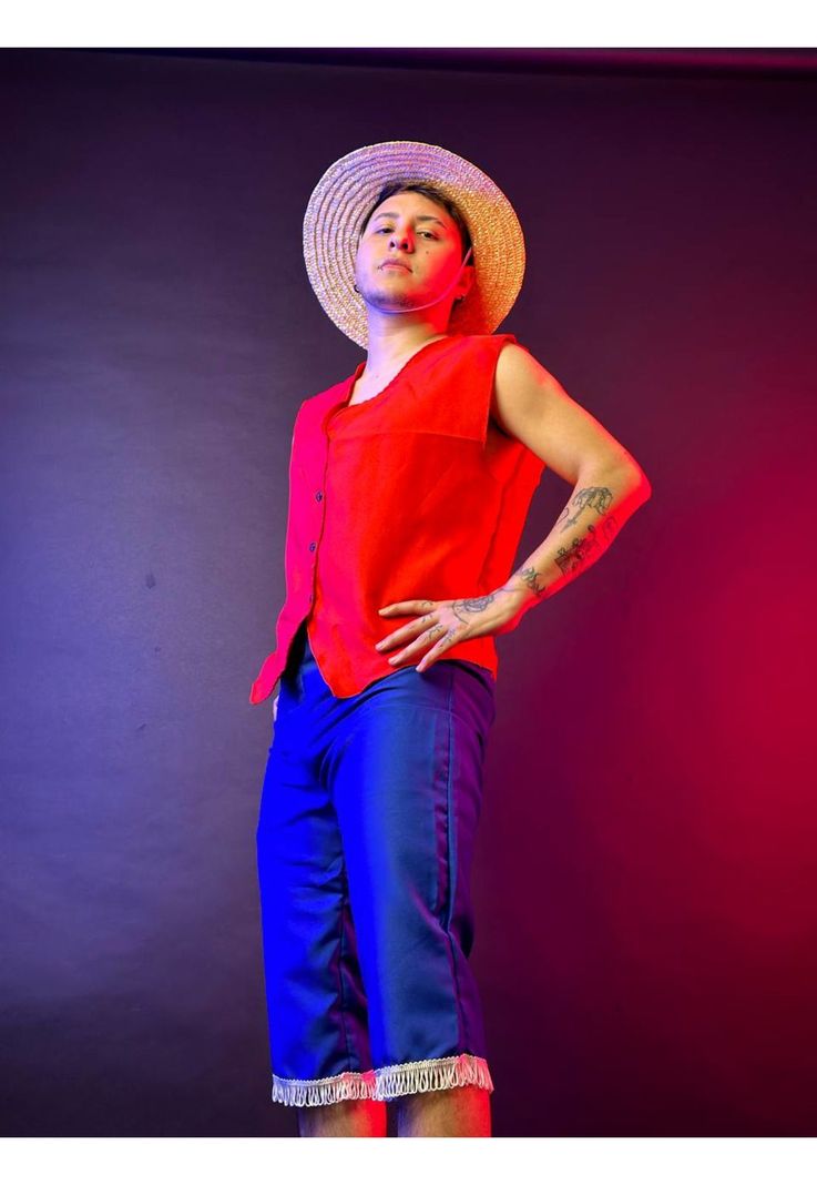 Disfraz Monkey D Luffy + Sombrero Incluido - Disfraz One Piece-5