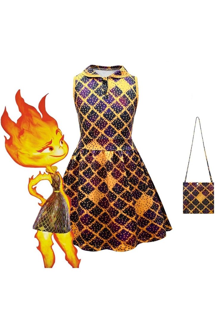 Disfraz Infantil Completo Ember Fuego Elementos Disney -5